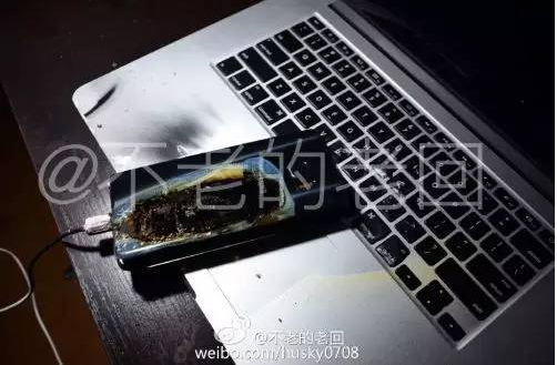 三星Note 7国行版第四炸出现 MacBook都被熏黑了！