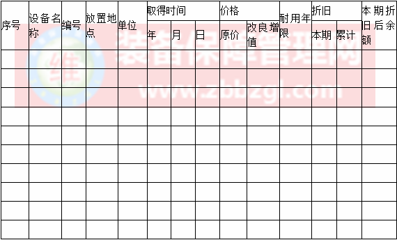 企业设备档案管理内容简介